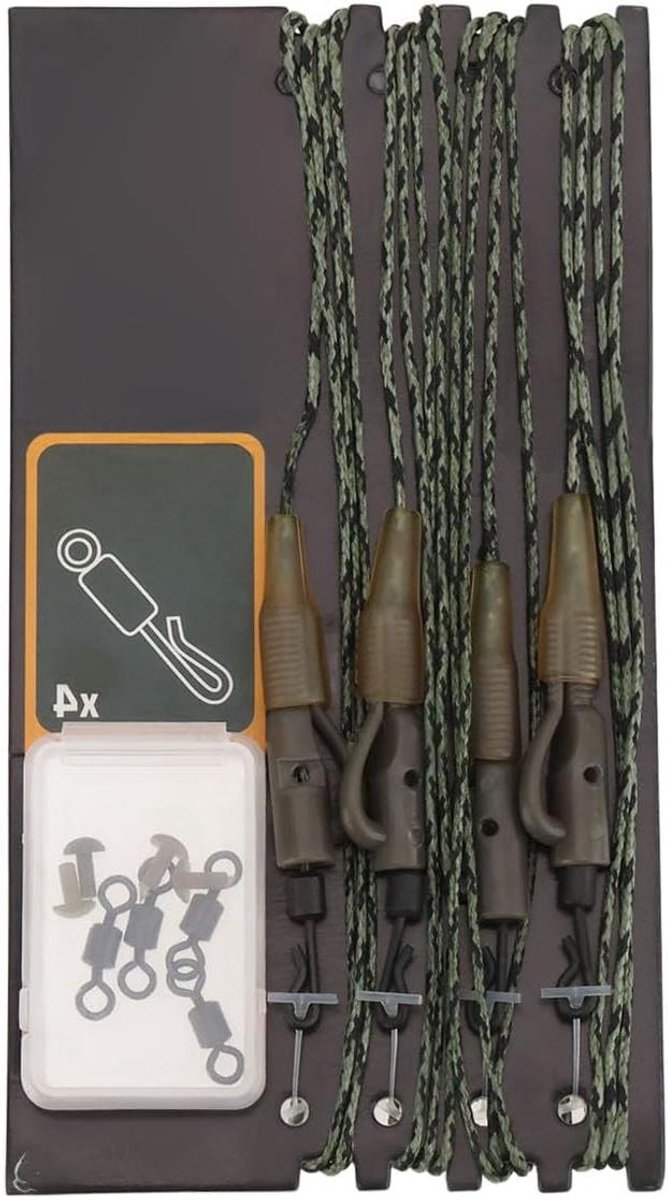 Anti-Bodem Visserij Leiders - Set van 4 Stuks, Snel Zinkende Karper Verbinding Voor Grof Zoetwater Vissen - 100cm