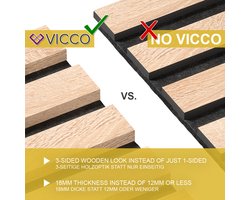 Vicco Akoestisch paneel Sonoa, Eiken, 4 stuks