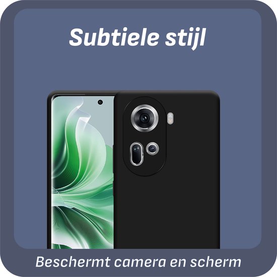 Cazy Soft TPU Case adapté pour Oppo Reno11 - Zwart