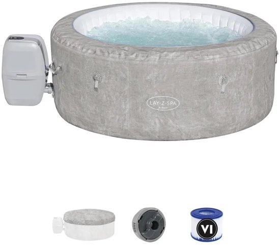 Bestway - Opblaasbare Spa - Lay-Z-Spa AirJet - Zürich - Ø 180 x 71 cm - Voor 2 tot 4 personen - Inclusief pomp, filter & afdekzeil