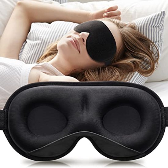 Sleep Mask 3D for Men and Women, 100% Light Blocking