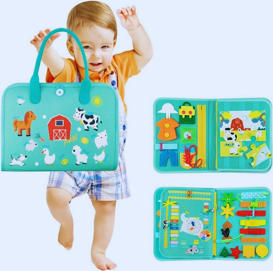 ROBOTIME Wandelement - Krokodil activiteitenbord - houten plank - leuk jungle-avontuur - multi - interactief speelgoed - vormsorteerder - draaimaze - educatief Montessori - speelgoed voor kinderen