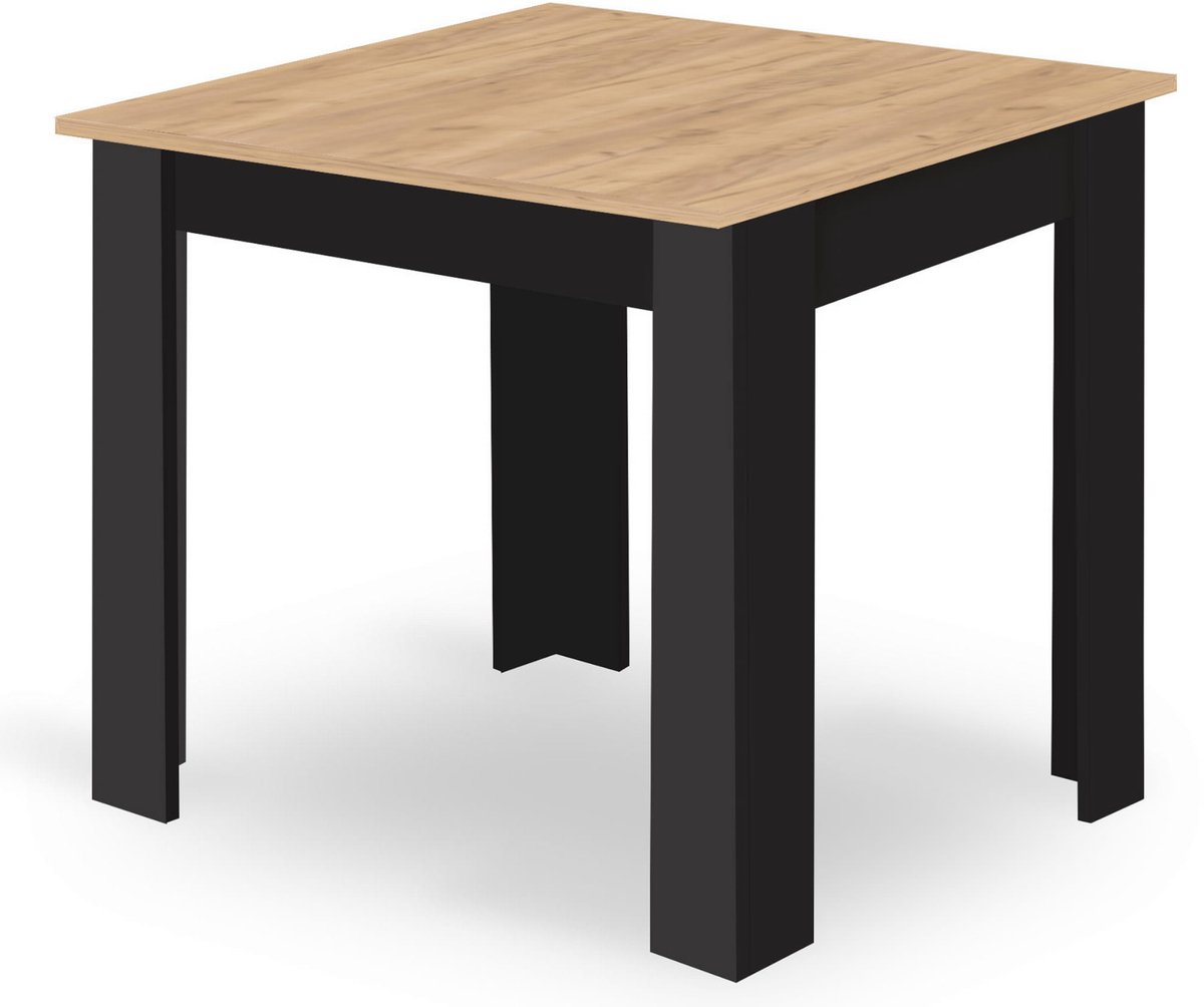 Tafel NP 80x80 Artisan poten zwart