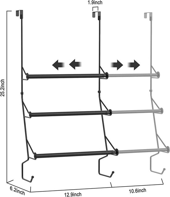 HOOBRO vrijstaande handdoekenrek, grote handdoekenstandaard met 4 handdoekrekken, 41,5 x 28,5 x 79,5 cm, kledingrek voor kleding, badhanddoeken, dekens, rustiek bruin en zwart EBF64LB01 HOOBRO vrijstaande handdoekenrek, grote handdoekenstandaard met 4 handdoekrekken, 41,5 x 28,5 x 79,5 cm, kledingrek voor kleding, badhanddoeken, dekens, rustiek bruin en zwart EBF64LB01