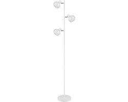 Globo - vloerlamp - Tokki - wit - glas metaal - kleurglas-lamp - E14 - 54309SW