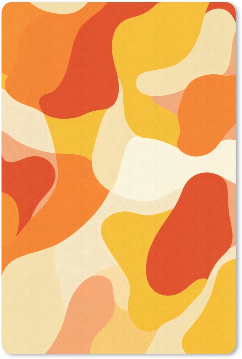 Muismat 18x27 cm - Mousepad Abstract - Vormen - Oranje - Muismatten
