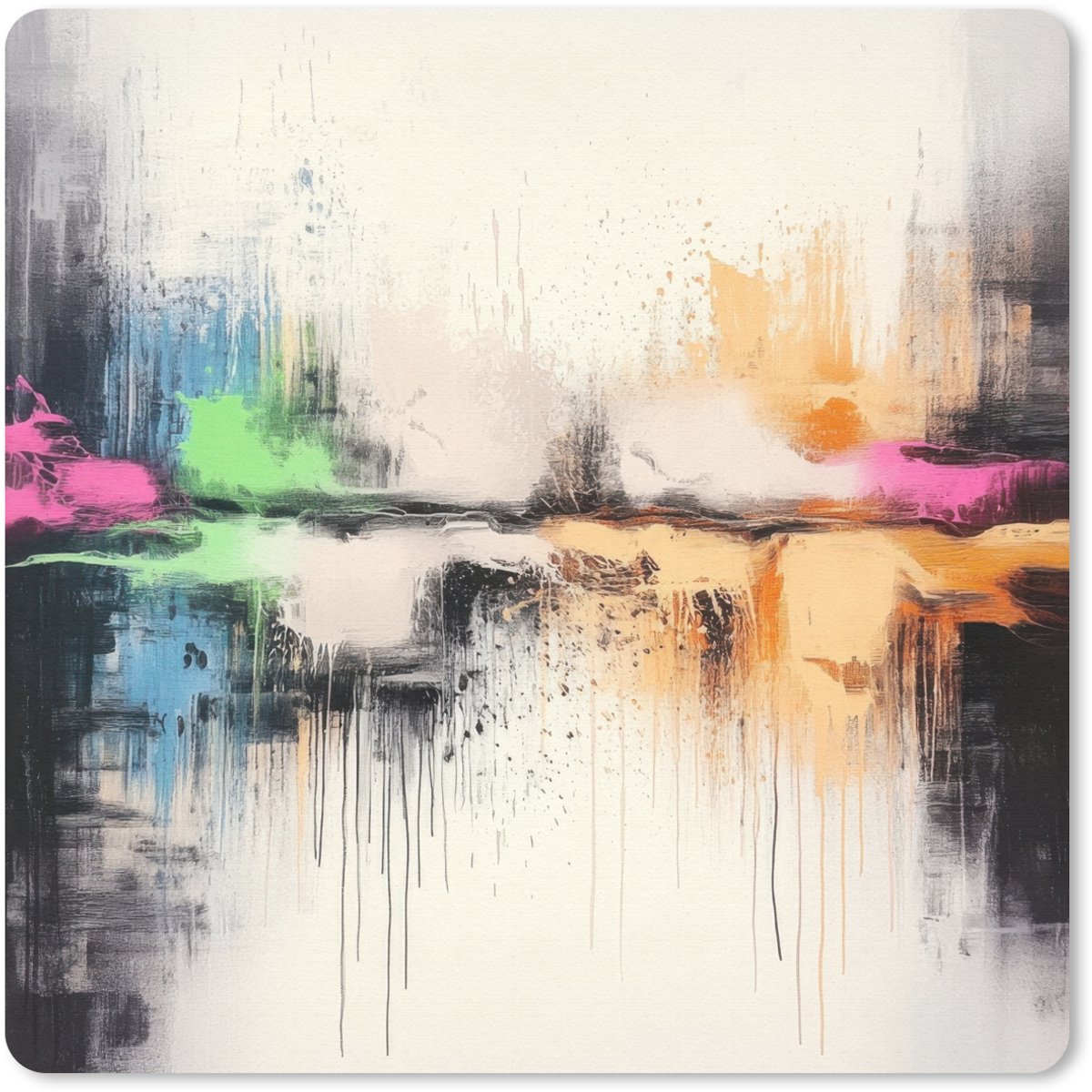 Muismat 30x30 cm - Mousepad Abstract - Kleurexplosie - Landschap - Muismatten