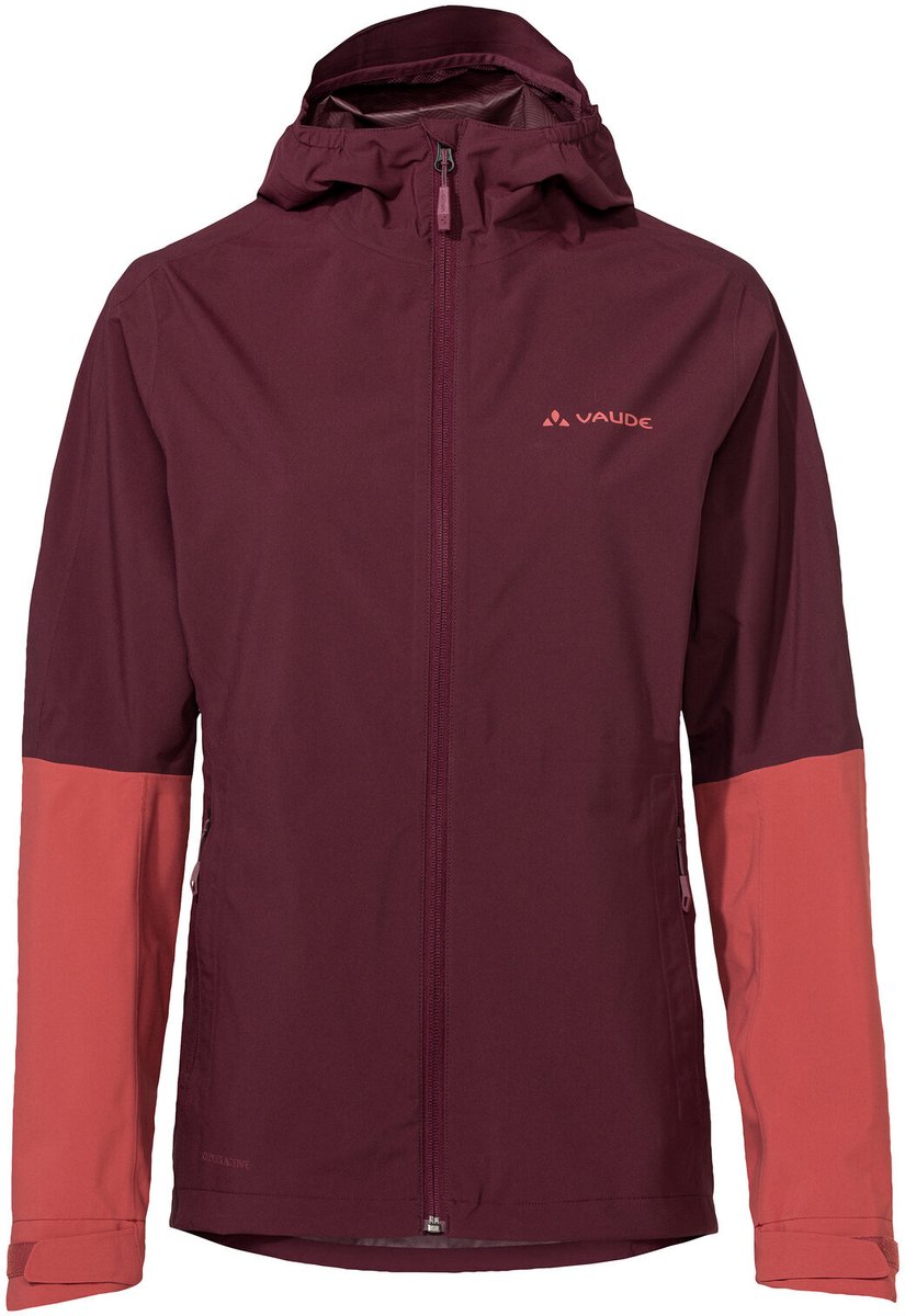 VAUDE Moab Rain Jacket II Hardshell Jas Dames Fiets-Sportjassen Waterdicht Winddicht Hardshell Kaploos Regular fit Cassis Uni