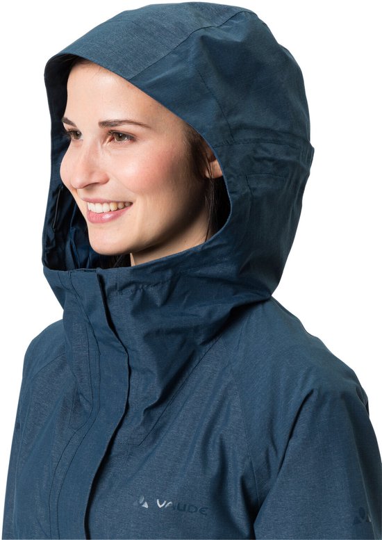 VAUDE Women's Comyou Pro Rain Jacket, Jas, Regenjas, fietskleding, met kap, waterdicht, Dames, Fietsjack