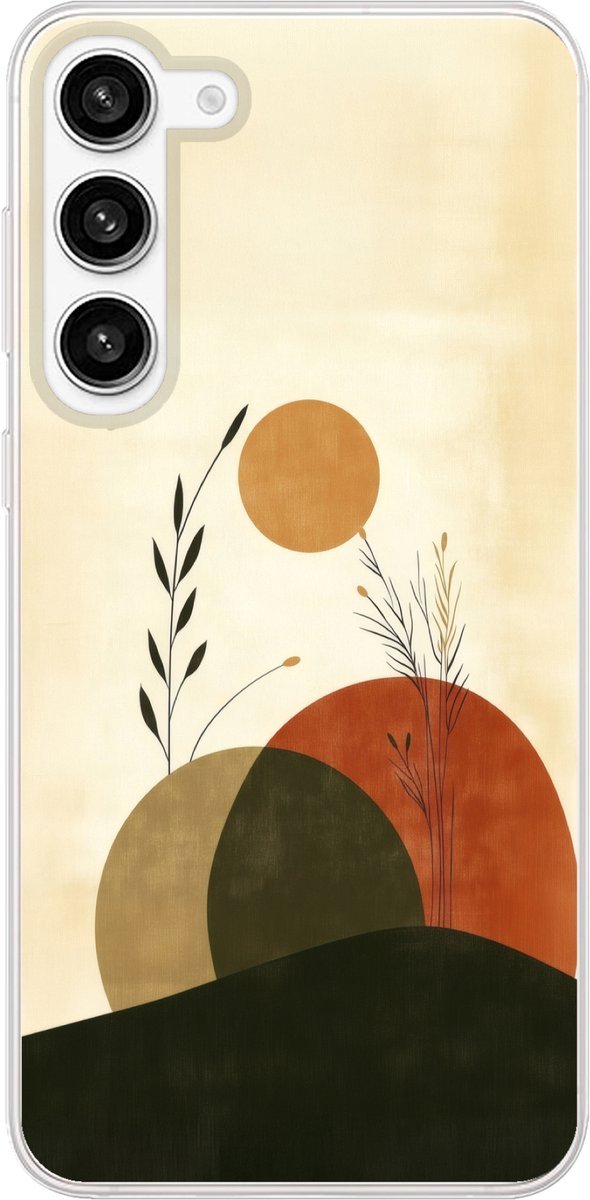 Telefoonhoesje Geschikt voor Samsung Galaxy S23 Plus hoesje - Planten - Abstract - Vormen - Siliconen Telefoonhoesje Telefoonhoesje