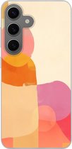 Telefoonhoesje samsung Galaxy S24 hoesje - Vormen - Abstract - Kleurrijk - Siliconen Telefoonhoesje Telefoonhoesje