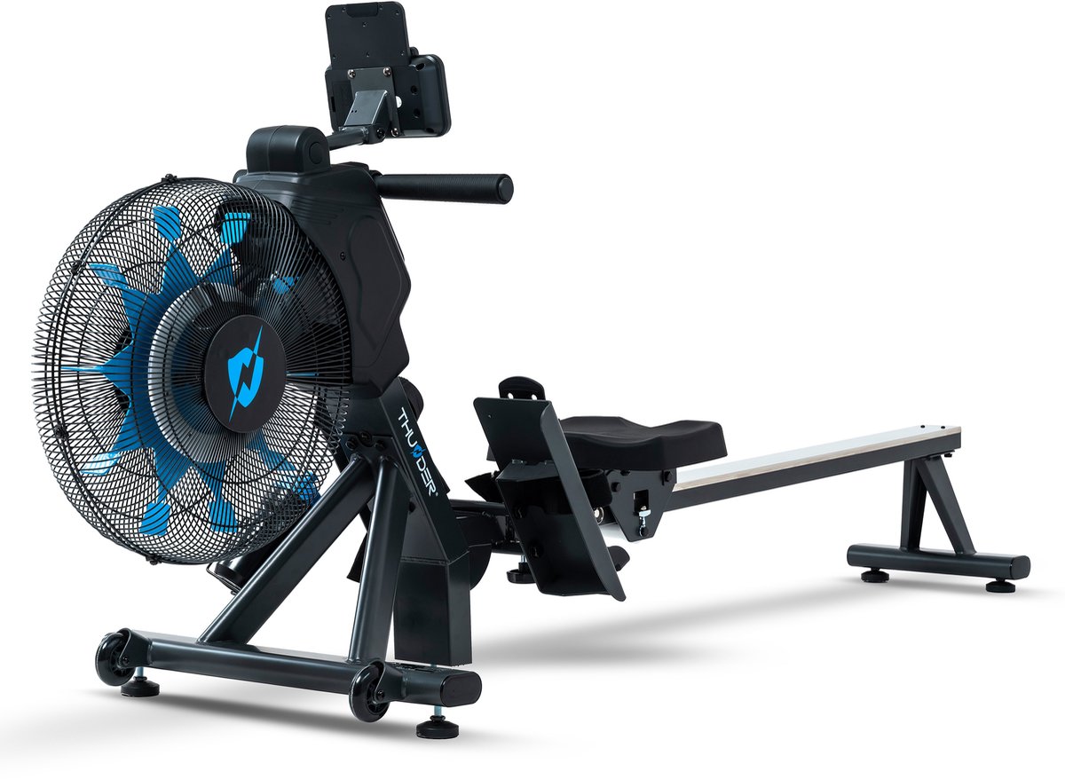 THUNDER® Roeitrainer | FLY | Magnetische + Luchtweerstand | Opklapbaar & Stil | Tot 150kg | LCD-scherm | Hartslagfunctie | Transportwielen | Full-body workout voor thuis |
