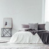 Muursticker infinity love met hartje - Bruin - 120 x 34 cm muurstickers slaapkamer