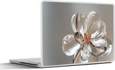 Laptop sticker - 10.1 inch - Bloem - Glazen - Doorzichtig - 25x18cm - Laptopstickers - Laptop skin - Cover