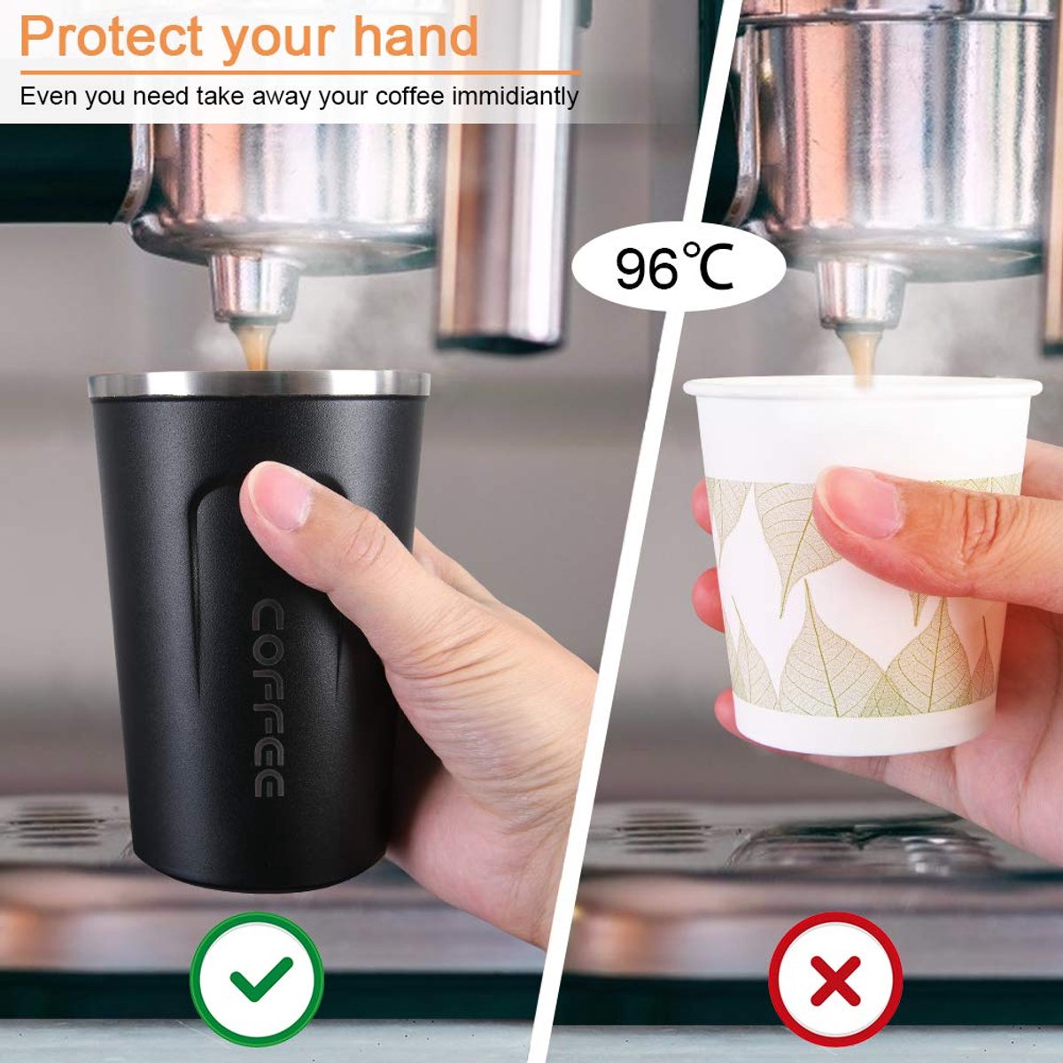 Ibenzoa® Duurzame Thermobeker voor Reizen: Isolatie voor Koffie en Thee — cadeau in Koken & Dineren - foto 6