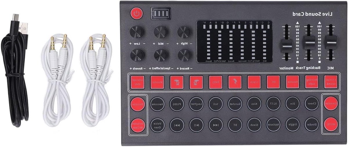Audio-interfacekaart Stemvervormer Live Geluidskaart Studio-opnameapparatuur Voor Opname