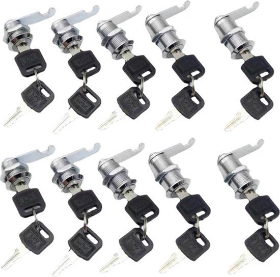 PRITOK Deur Lock; 10 Stuks; Grote Kastdeurslot, Meubelslot Voor Camper Caravan Jacht Kastdeur Zwart 789643379