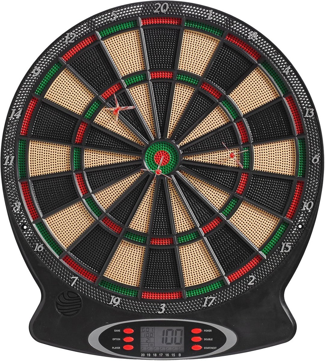 Elektronisch Dartbord met LED-indicatoren voor 8 Spelers - Compleet met 6 Dartpijlen en Reservepunten