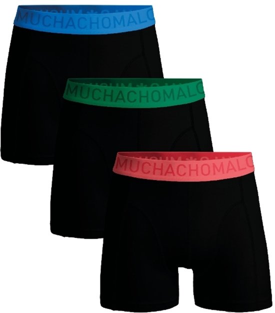 Muchachomalo – Boxershort Heren – Normale Lengte – Onderbroeken Heren – Boxershort – Zwart – Ondergoed – Microfiber – 3 Pack – Maat XL