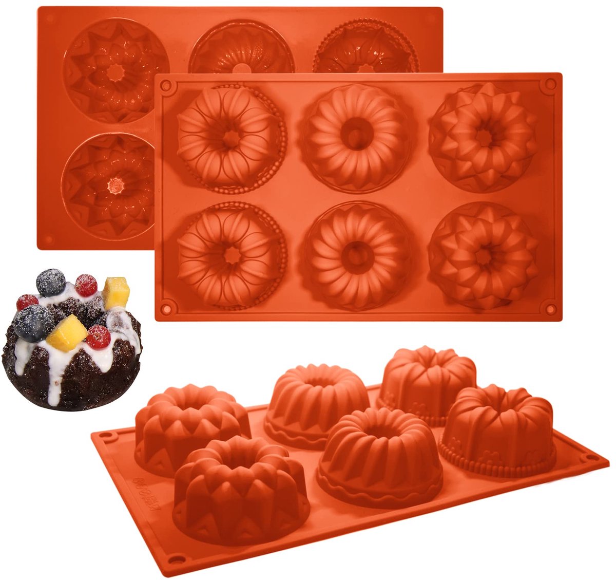 Ibenzoa® Multifunctionele Siliconen Bakvorm Set – 9 Holtes, 30 x 22 x 3.99 cm