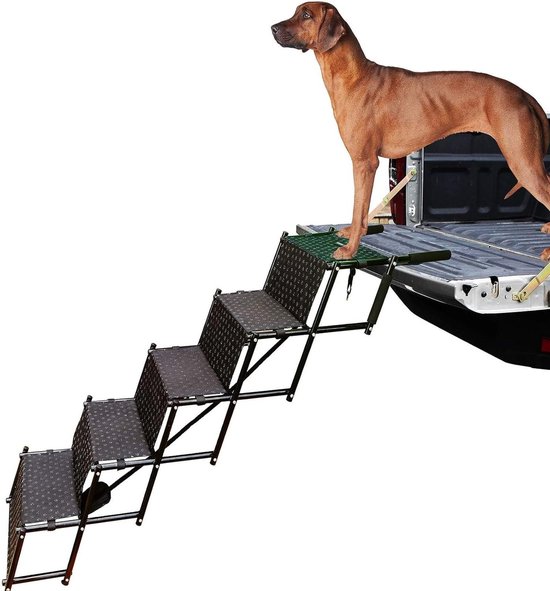 Uross Hondentrap voor auto, 180 cm, opvouwbare hondentrap voor auto en