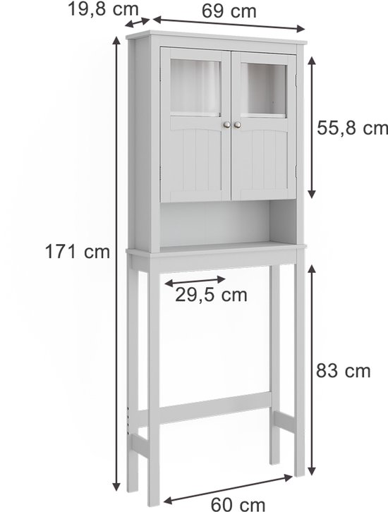 Toiletkast Allibert Solita 60 cm Mat Wit