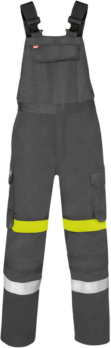 HAVEP Amerikaanse Overall Force+ classe 1 20333 - Charcoal/Fluo Geel - 48
