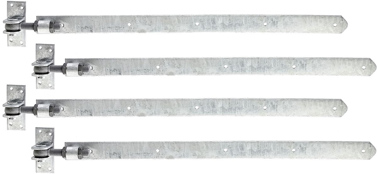 Alberts 868079 heng | recht, uiteinde afgerond, verstelbaar met 30 mm | thermisch verzinkt | 660 x 40 mm | Set van 4