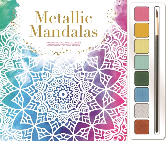 Mind Spa Watercolours- Metallic Mandalas - cover