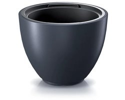 Prosperplast Plantenpot/bloempot Heos - kunststof - antraciet - D57 x H43 cm - met binnenpot - tuin potten