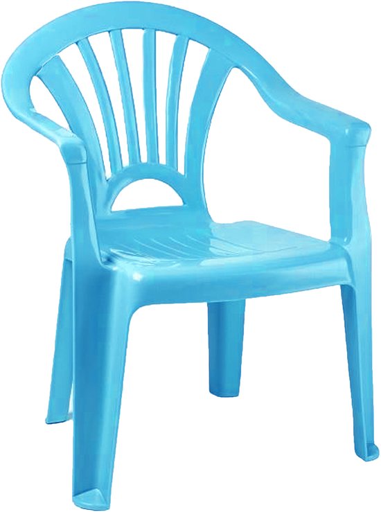 Plasticforte Stoeltjes voor kinderen - 2x - lichtblauw - 50 cm - voor binnen en buiten - kunststof van Plasticforte — afbeelding 2