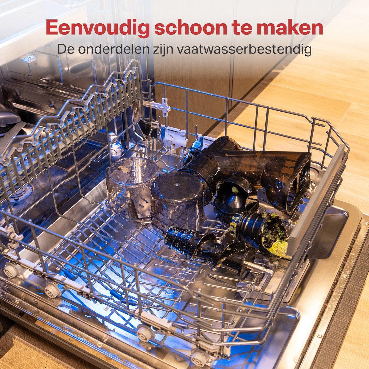 AoraKitchen Slowjuicer - Omkeerfunctie, 90% sapopbrengst thumbnail 3