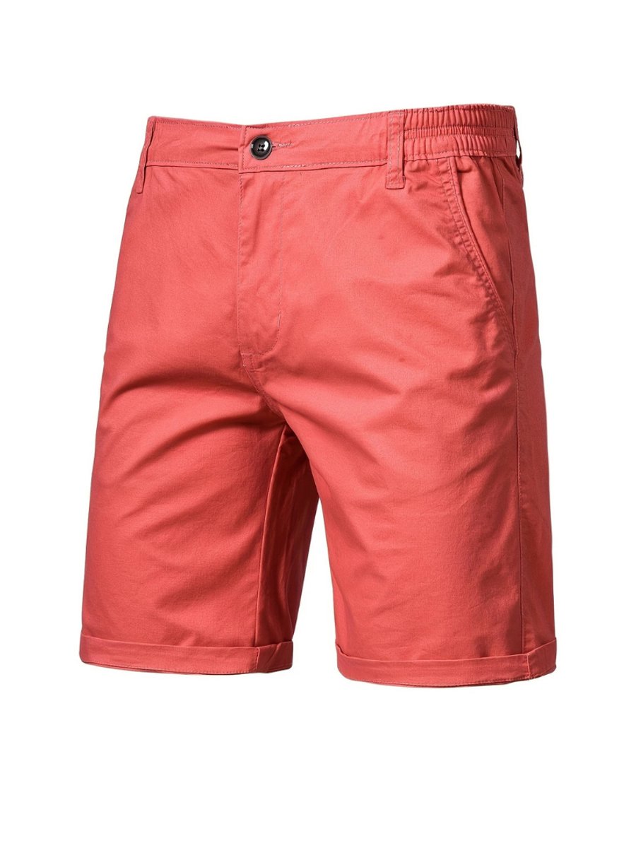 Livano Korte Broek Heren Golfbroek Spijkerbroek met Zakken Volwassenen Jongens Shorts Lichtrood