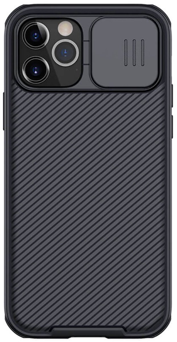Hoesje geschikt voor Apple iPhone 12 / 12 Pro - CamShield Pro Armor Case - Back Cover - Zwart