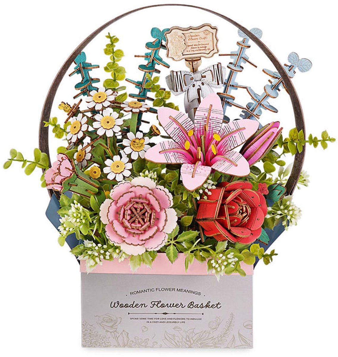 Wood Art - Wooden Flower Basket