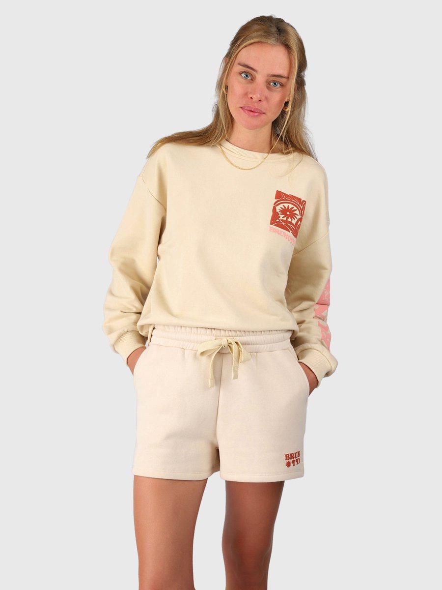 Brunotti Milly Sweat Short Dames Korte Broek Relaxed Fit Casual en Comfortabel – XS Canvas