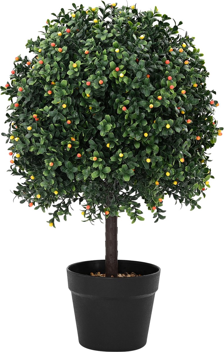 vidaXL Buxusbal - Groen - 35 - x - 35 - x - 50 - cm - Kunststof