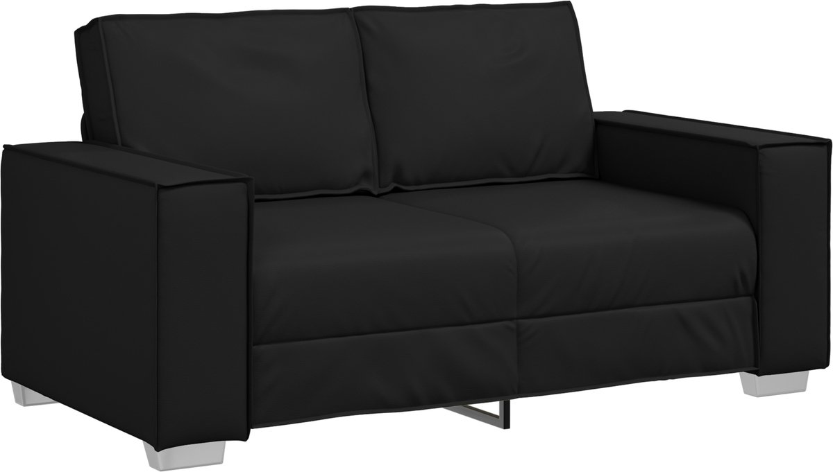 vidaXL Loveseat - Zwart - 160 - cm - Kunstleer
