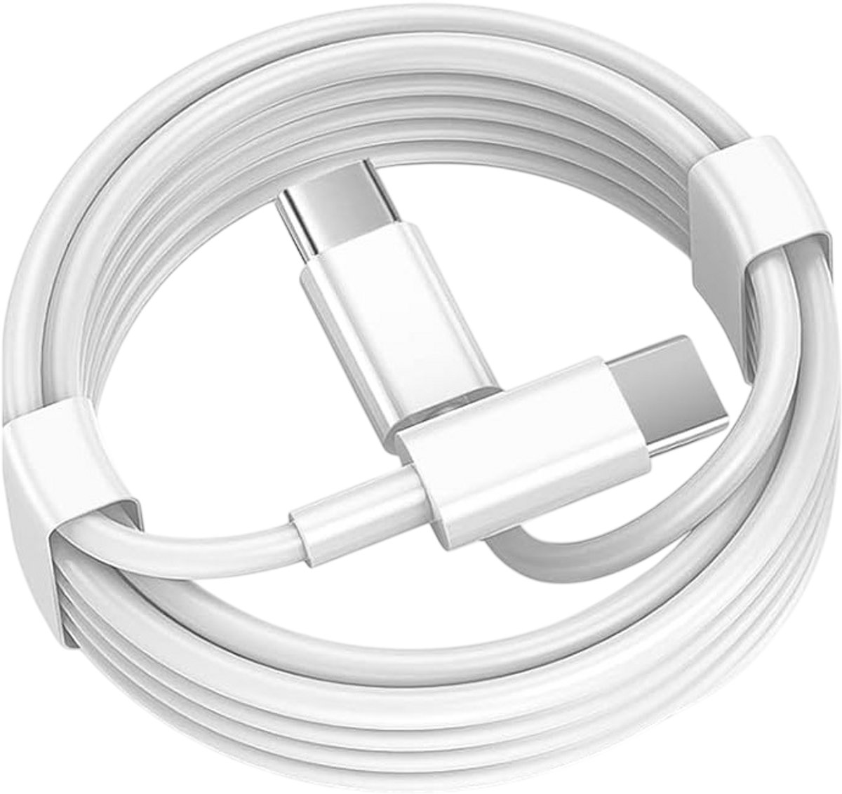 USB C naar USB C kabel - 2 Meter Oplaadkabel 1x - USB-C Oplader Kabel - Wit