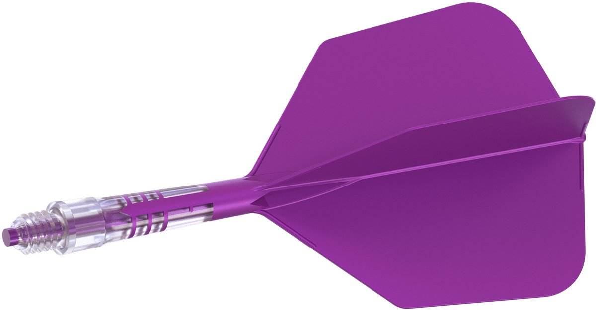 Cuesoul ROST T19 Integrated Dart Flights Big Wing Carbon Purple - Dart Flights