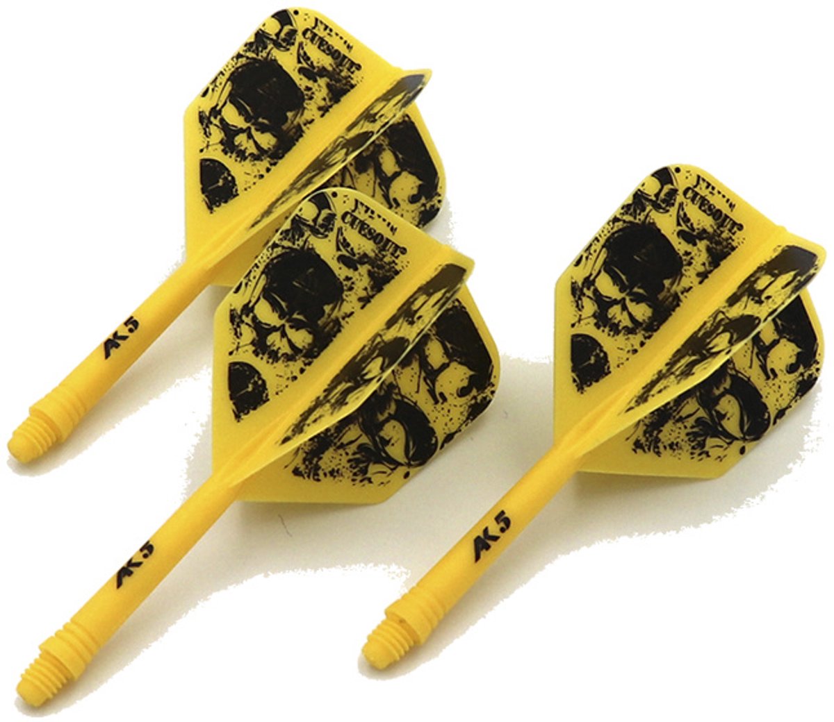 Cuesoul - ROST Integrated Dart Flights - Skeleton Yellow Shape M