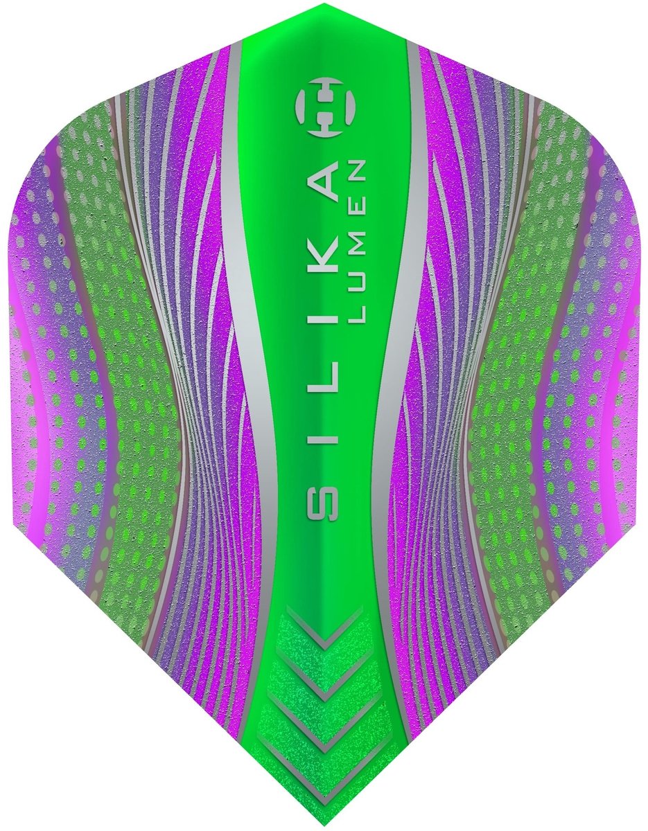 Harrows Silika Lumen NO6 Purple & Green Tough Crystalline Coated - Dart Flights