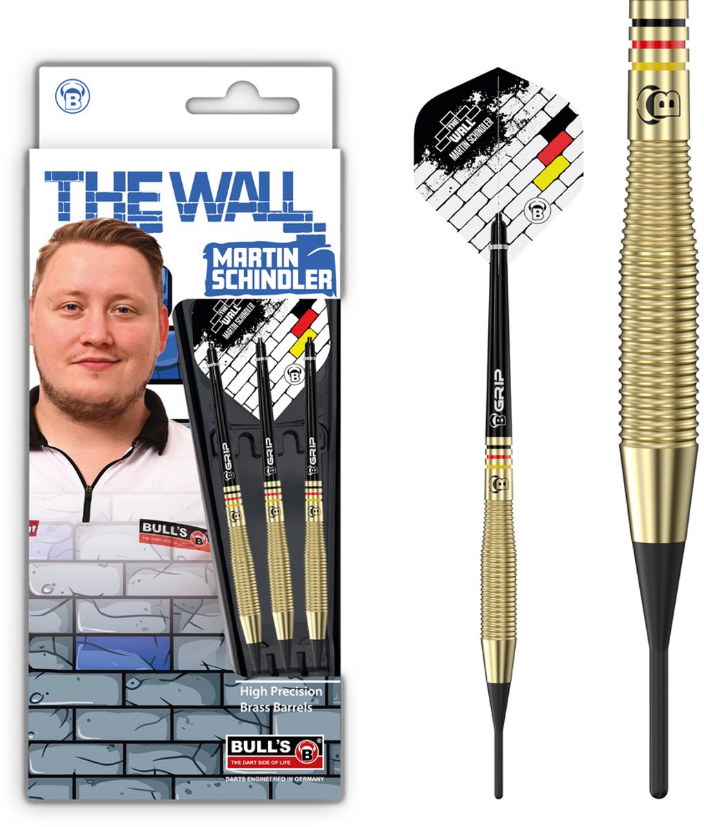 BULL'S Martin Schindler Naturel Brass Soft Tip - Dartpijlen