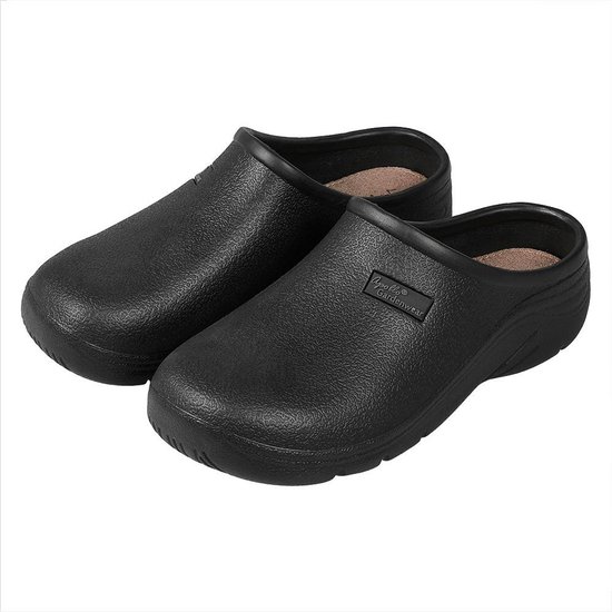 BeComfy Unisex Lederen Klompen Dames Houten Klompen Heren Echtleren Tuinklompen 35-46 EU (Wit, EU-systeem voor schoenmaten, Volwassene, Numeriek, Normaal, 35