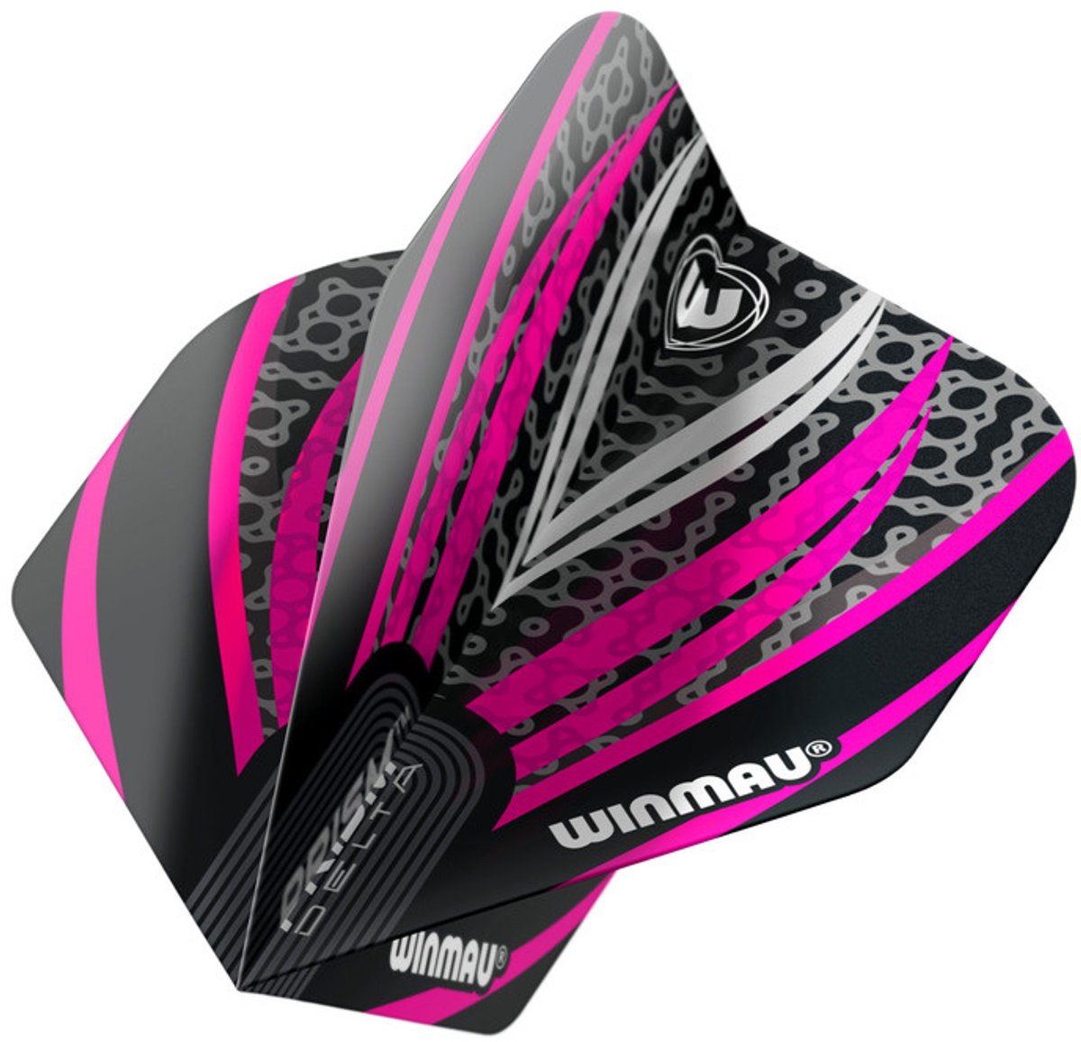 Winmau Prism Delta Black White Pink - Dart Flights