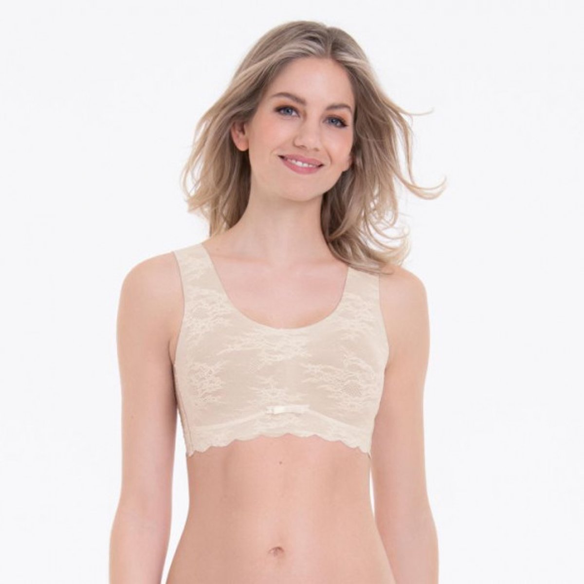 Anita Essential Lace Bralette Crystal - M kristal
