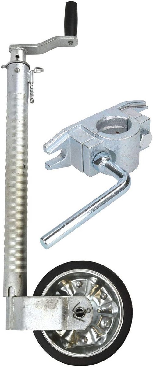 Geribbeld Jockey Wiel 48mm voor Aanhangwagens tot 3500kg
