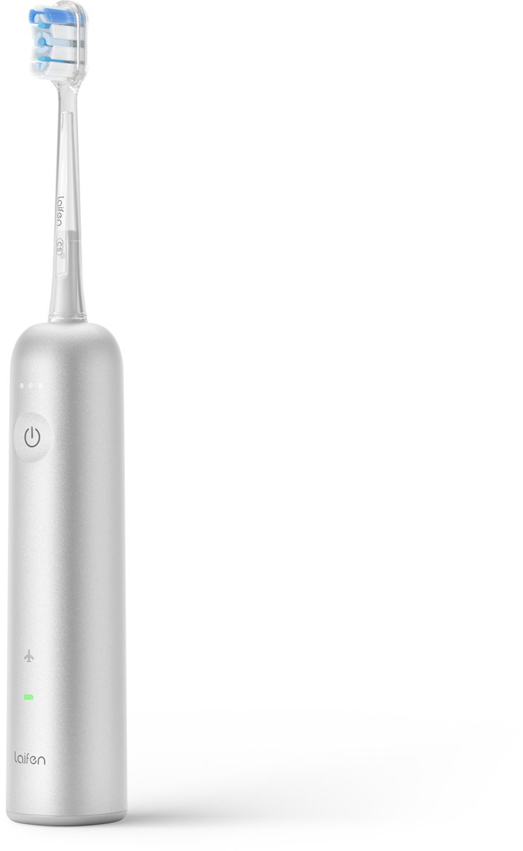 Laifen Wave Elektrische tandenborstel - Aluminium - 3 opzetborstels - Oscillerende en Vibrerende functie