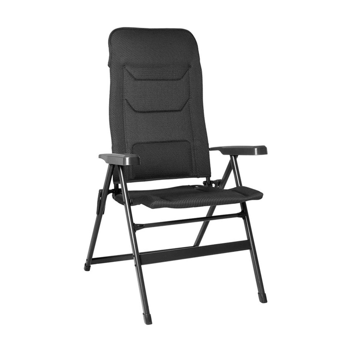 Brunner Klapstoel Aravel Vitachic - Maat S - Zwart - Aluminium Frame - 7 Standen - Maat L - 150 kg Draagkracht - Lichtgewicht en Inklapbaar