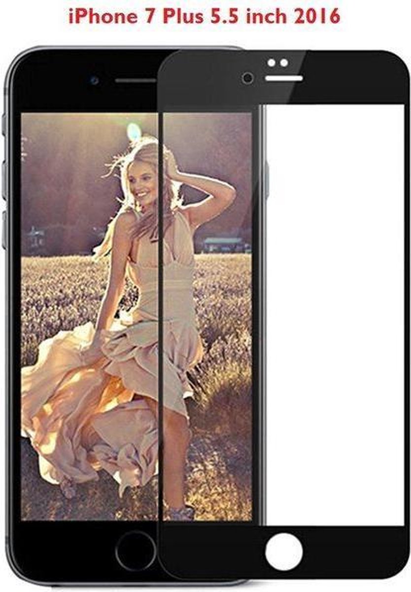geschikt voor iPhone 8 Plus / 7 Plus 5.5 inch full screen coverage tempered glass zwart